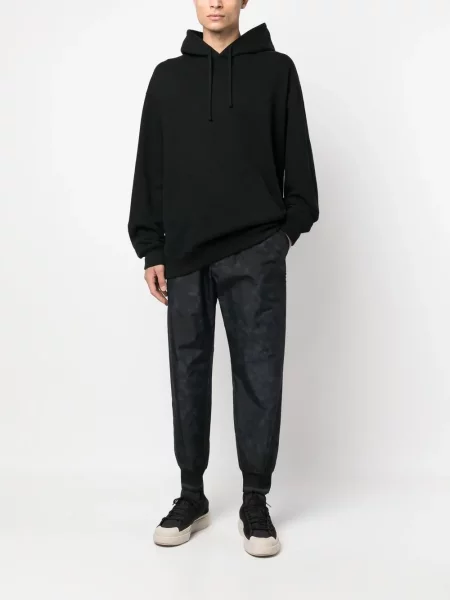 Raštuotos kūginis kelnės Y-3 leopardinės juoda
