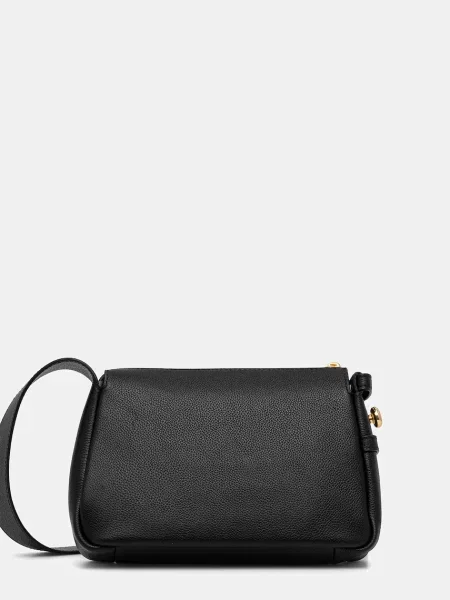 Tory Burch Kožená kabelka Tory Burch Romy Small Shoulder čierna