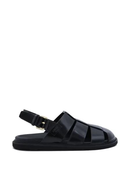 Sandale Moschino din piele cu cataramă negru