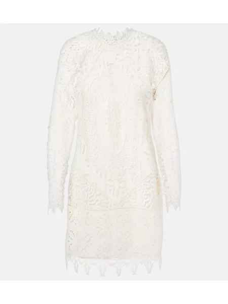 Laneni lanena obleka Ulla Johnson bela