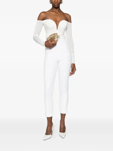 Pantaloni Elisabetta Franchi alb