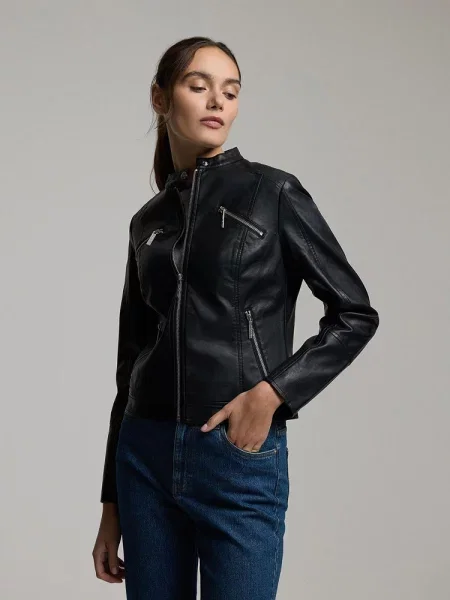 Демісезонна куртка DIVERSE поліуретан чорний