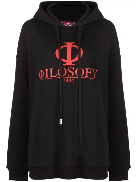 Bluza z kapturem Philosophy Di Lorenzo Serafini z nadrukiem czarna