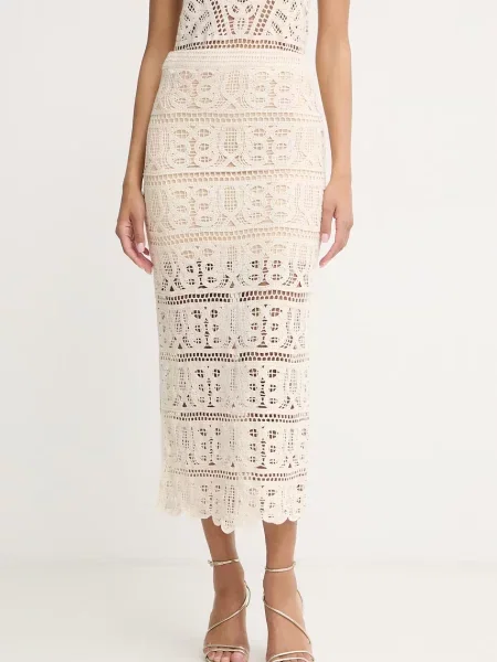 Guess fustă cu crăpătură din OCTAVIA bej