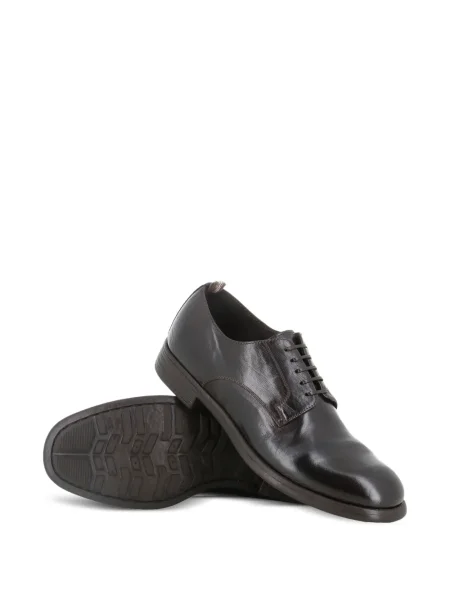 Pantofi derby Officine Creative cu șireturi din piele maro