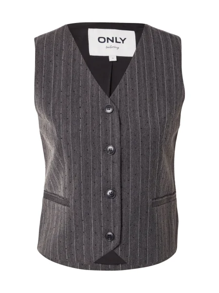 ONLY Vestă de costum ONLSIGA gri închis alb