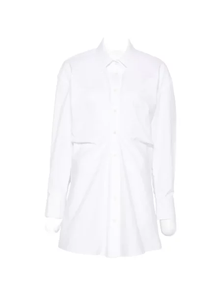 Mini rochie tip cămașă Alexander Wang de costum mini alb