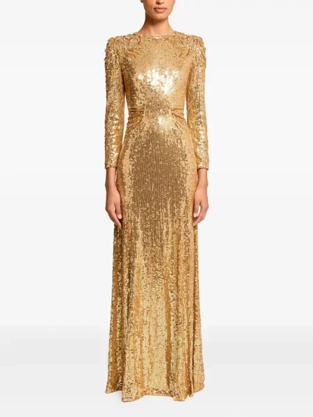 Rochie Jenny Packham cu paiete de costum auriu