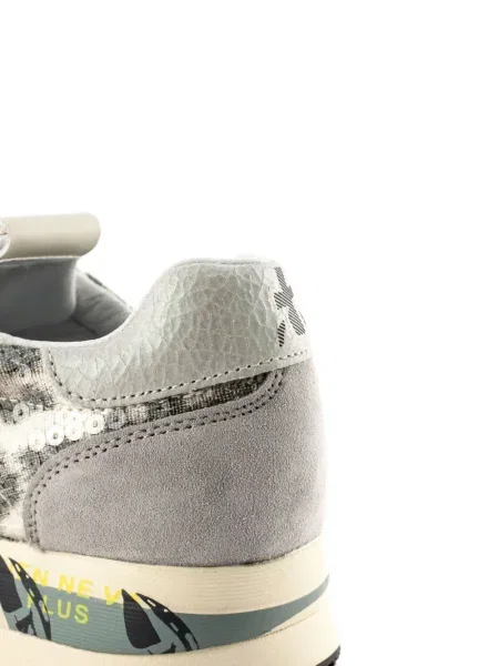 Leopardí tenisky Premiata s flitry šedé