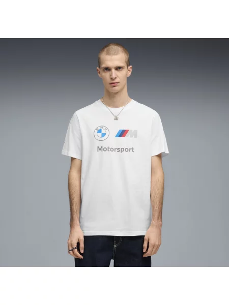 PUMA koszulka BMW M MOTORSPORT Essentials Akcesoria S biały