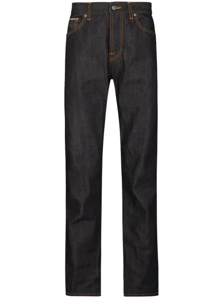 Blugi drepți Nudie Jeans albastru