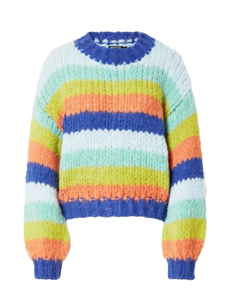 Nasty Gal Pulover / deschis / verde deschis / portocaliu albastru