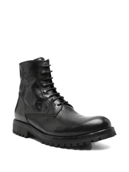 Botine Officine Creative cu șireturi din dantelă negru