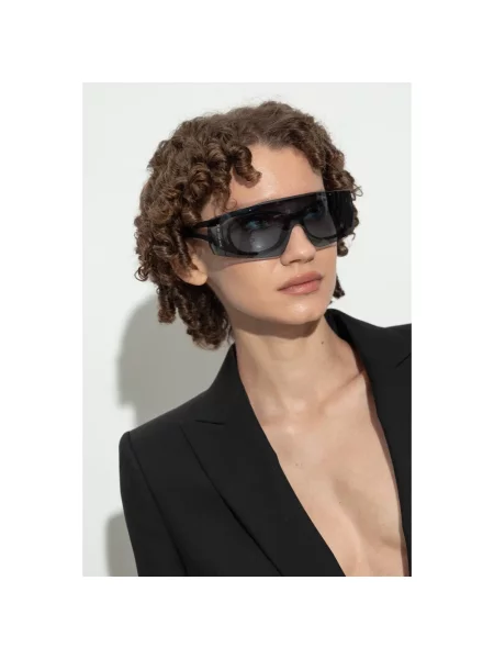 Okulary przeciwsłoneczne Alexander Mcqueen niebieskie