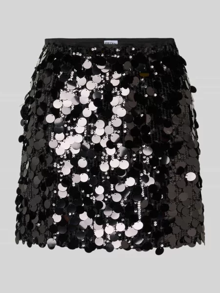 Spódnica mini o dopasowanym kroju z cekinowym obszyciem model ‘MALOU’ Pieces
