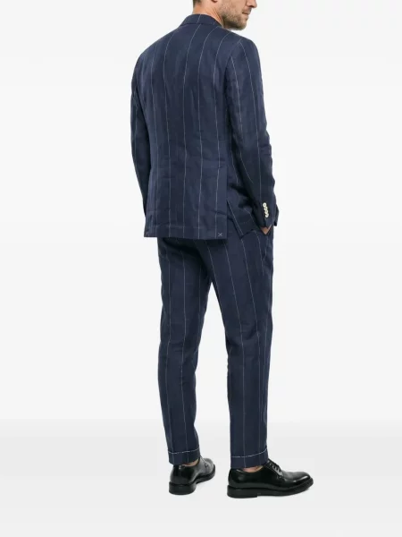 Costum Brunello Cucinelli cu rever albastru