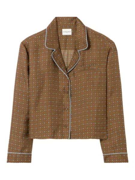 Koszula Claudie Pierlot z nadrukiem brązowa