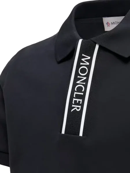 Koszulka polo dziecięca Moncler Enfant niebieska