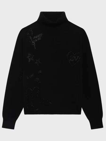 Кашемірова водолазка Zadig&voltaire для гольфу чорна