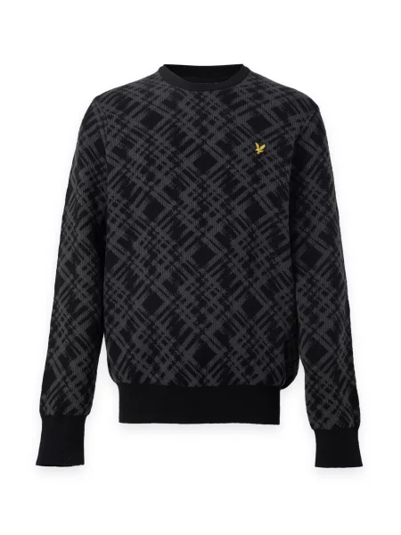 Lyle & Scott Pulover gri închis negru