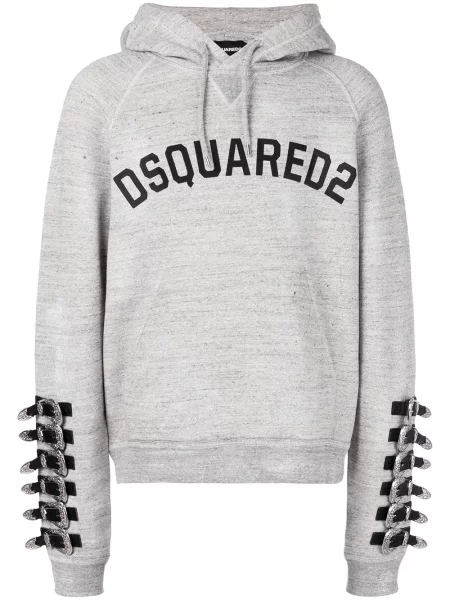 Hanorac cu glugă Dsquared2 cu imagine gri