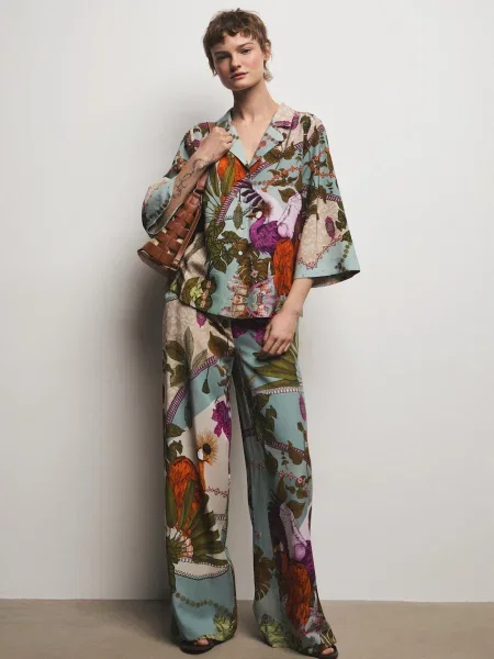 Medicine spodnie wide leg z lyocellem