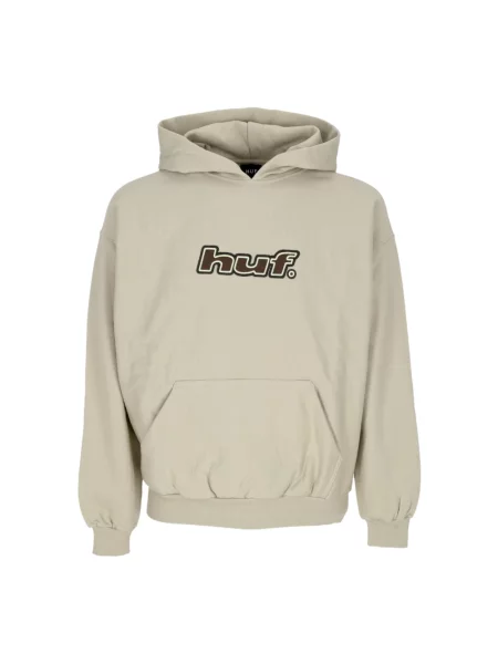 Bluza z kapturem Huf z kapturem z logo beżowa