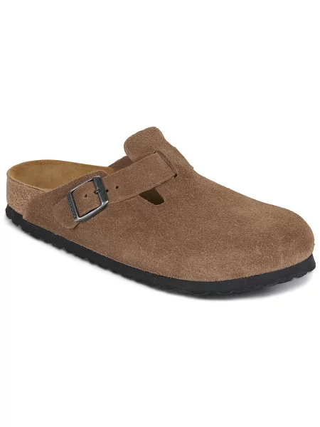 Birkenstock natikači semiš Boston Suede Leather rjava
