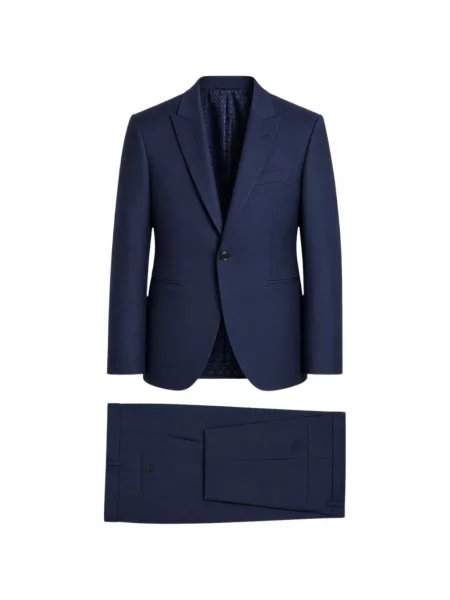 Costum Ramon Sanjurjo cu rever albastru