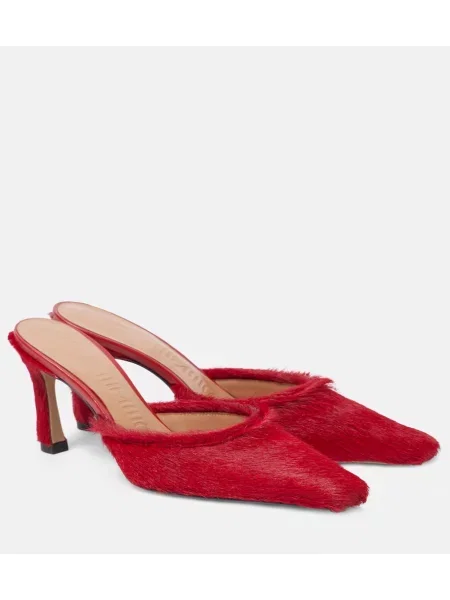 Papuci tip mules The Attico roșu