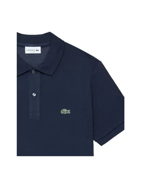 Koszulka polo o kroju slim fit z czystej bawełny Lacoste niebieska