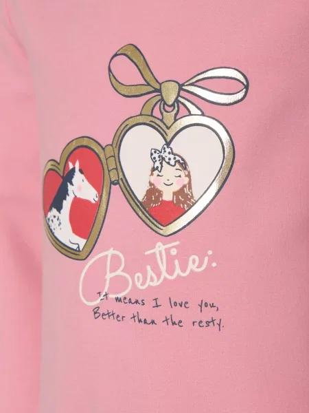 S.Oliver Red Bluza Z Kapturem rosa biała