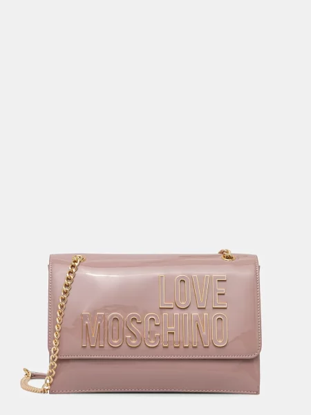 Love Moschino klasična torbica iz umetnega usnja roza