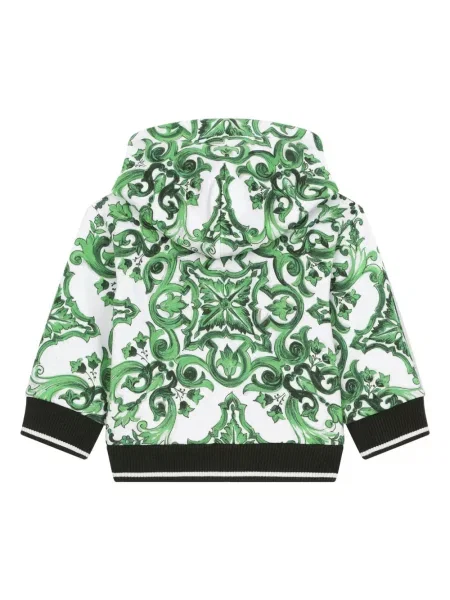 Dětska mikina s kapucí Dolce & Gabbana bílá