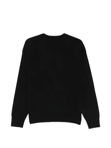 Lung pulover Low Brand cu decolteu rotund negru