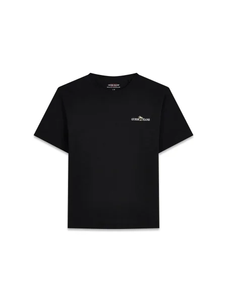 GUESS JEANS Tricou negru alb