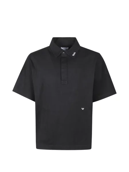 Tricou polo Rhude cu autograf negru
