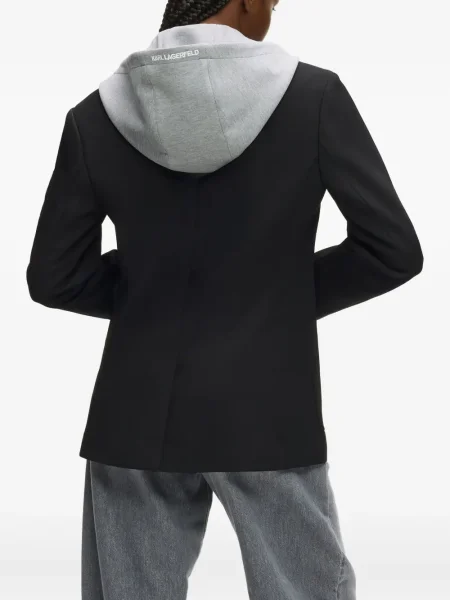 Sacou Karl Lagerfeld cu glugă negru
