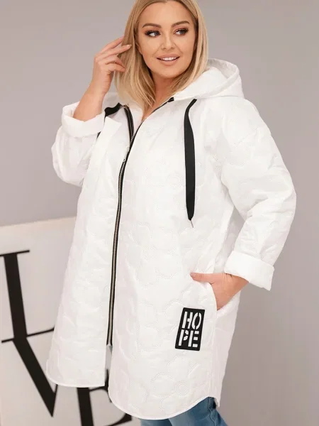 Geacă Kesi Włoski cu glugă alb