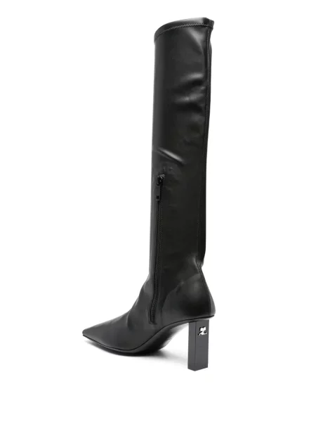 Кожени боти Courreges черно