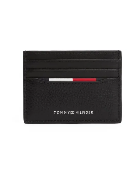 Usnjena denarnica Tommy Hilfiger črna