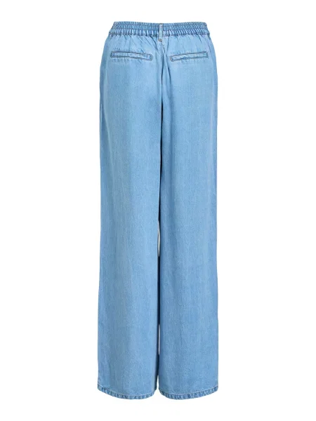 OBJECT Pantaloni cu cute OBJFRAME LISA denim albastru
