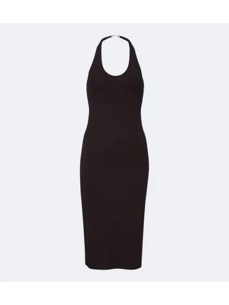 Rochie midi Gucci din jerseu maro
