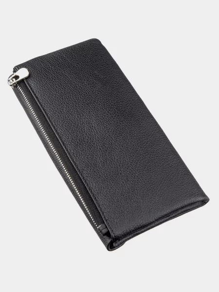 Кожаный кошелек St Leather Accessories черный