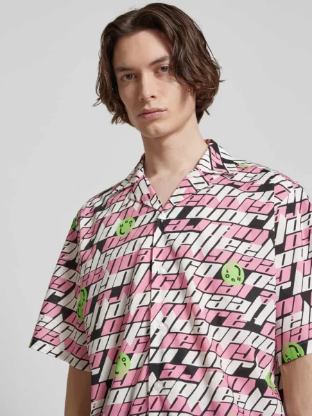 Koszula casualowa o kroju regular fit z z patką na piersi model ‘Eligino’ Hugo Blue