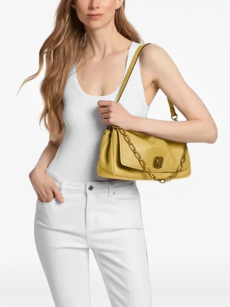 Geantă Michael Kors din piele galben