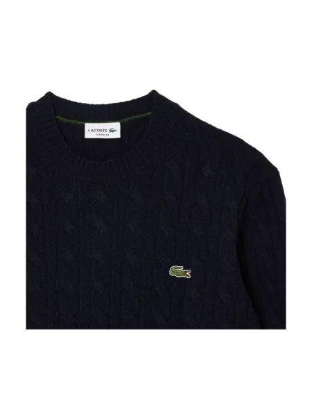 Sweter Lacoste wełniany niebieski