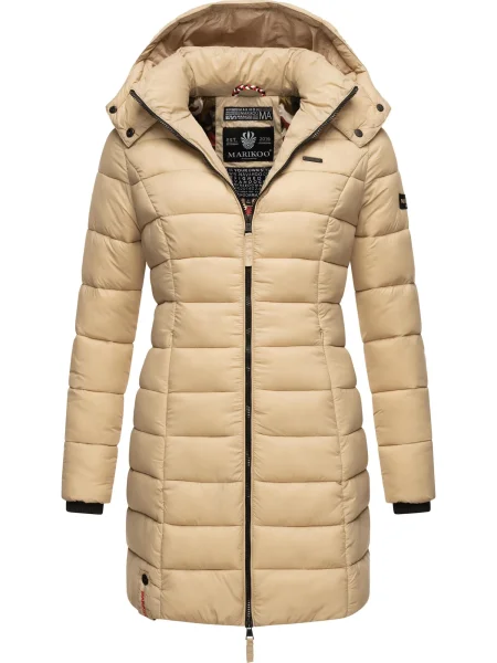MARIKOO Zimski plašč Abendsternchen bež črna