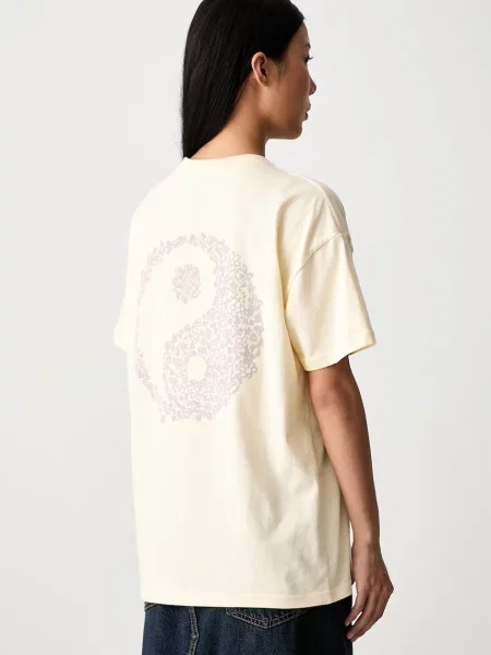 T-shirt Vans Yin And Yang Ss Tee Almond Crisp XS żółta