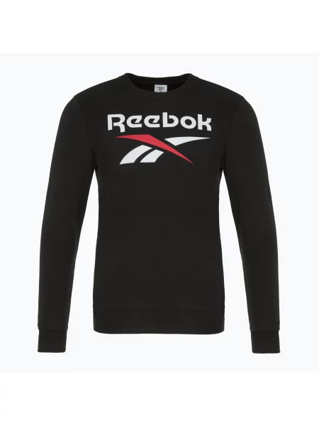 Mikina Reebok Identity Big Logo Fleece Crew black/white/vector red bílá
